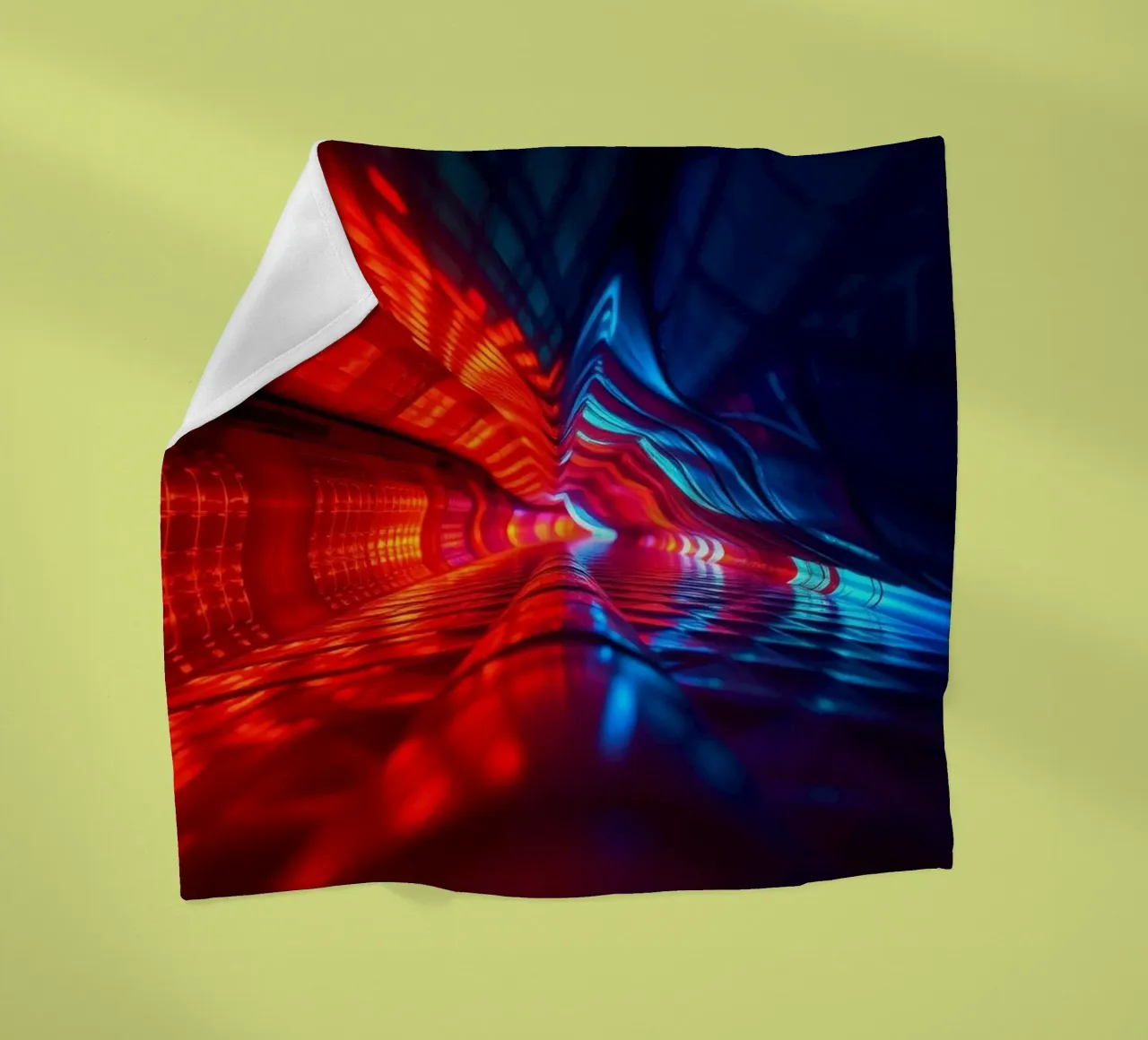 abstraction featuring dynamic colors and reflections suitabl fleece blanket by DesignDoodle