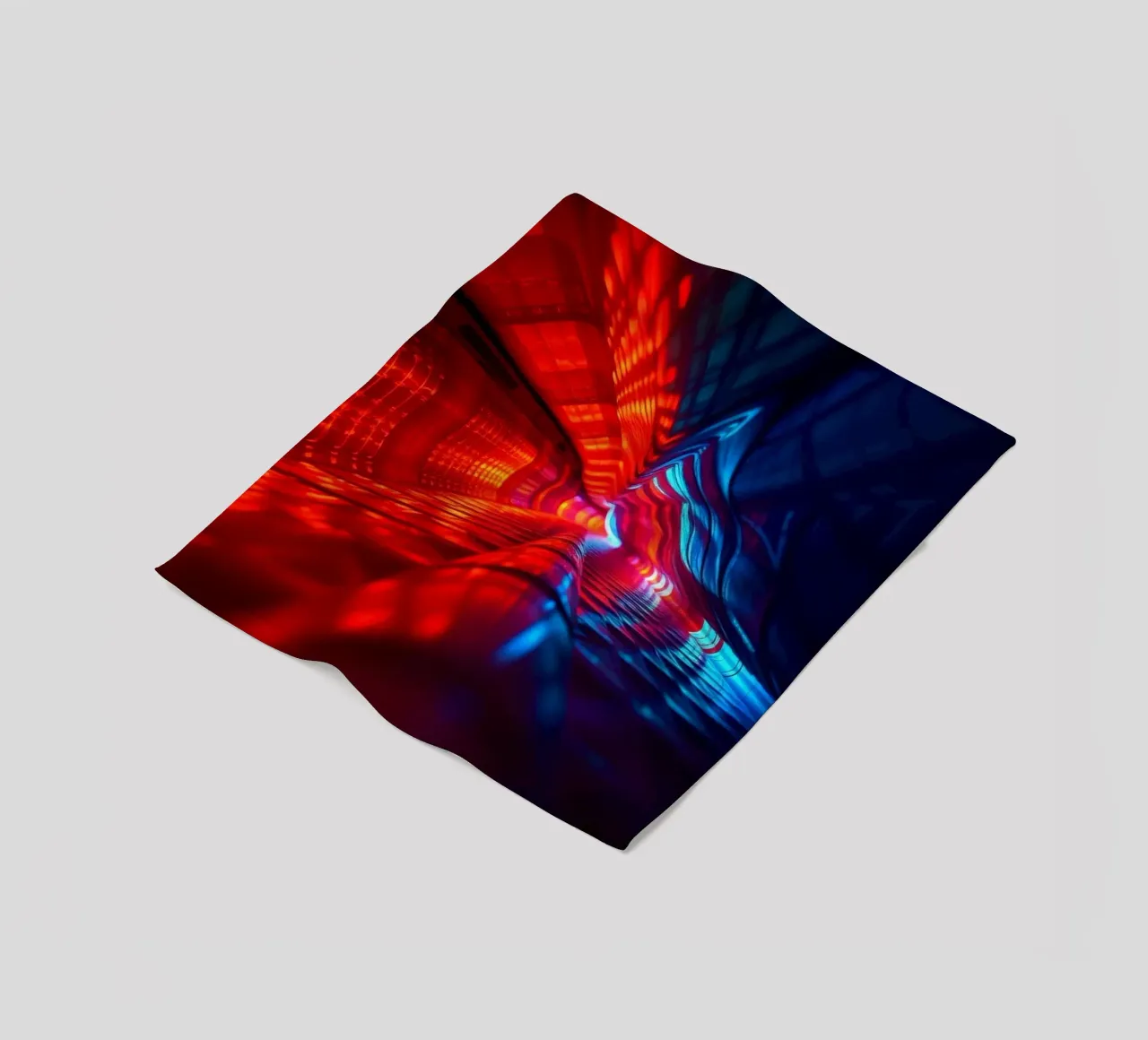 abstraction featuring dynamic colors and reflections suitabl fleece blanket by DesignDoodle