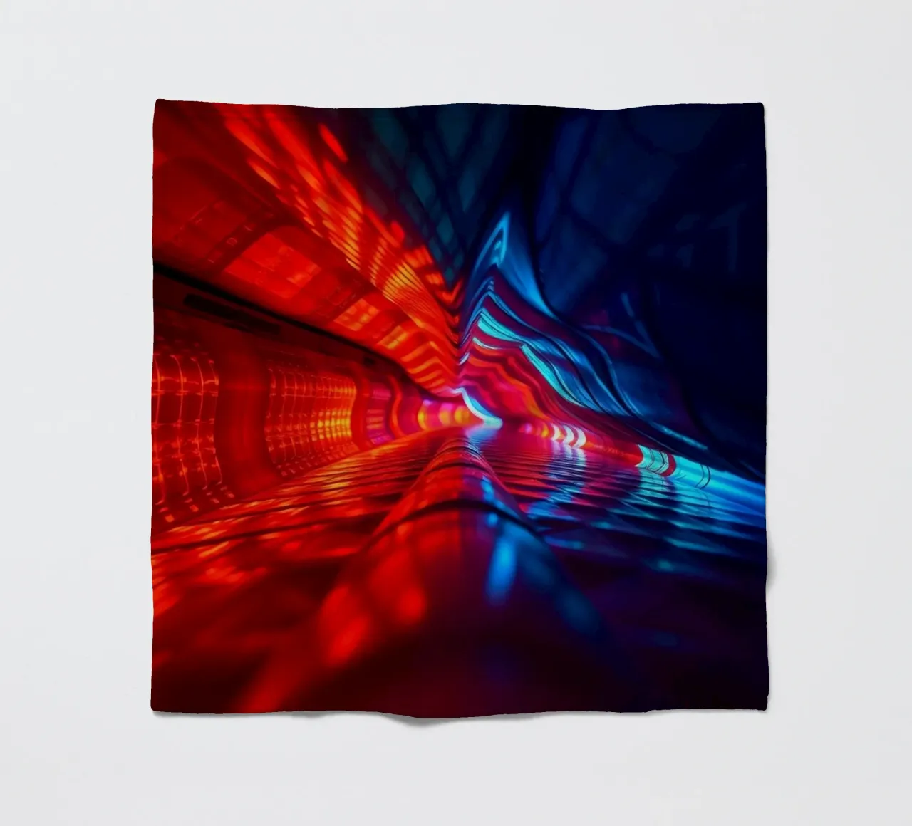 abstraction featuring dynamic colors and reflections suitabl fleece blanket by DesignDoodle