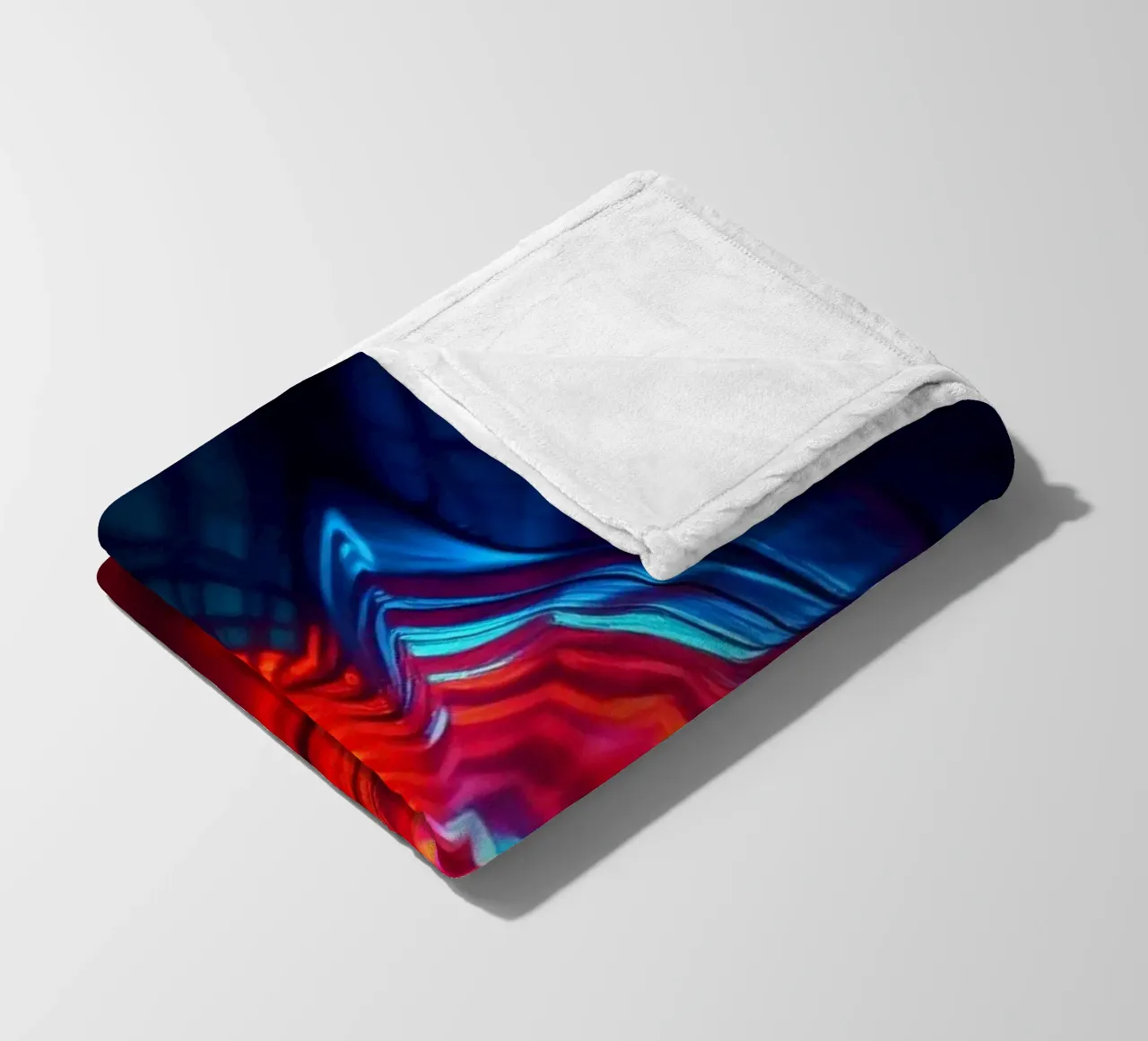 abstraction featuring dynamic colors and reflections suitabl fleece blanket by DesignDoodle