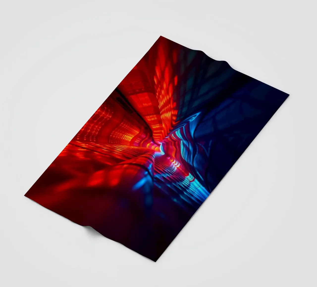 abstraction featuring dynamic colors and reflections suitabl fleece blanket by DesignDoodle