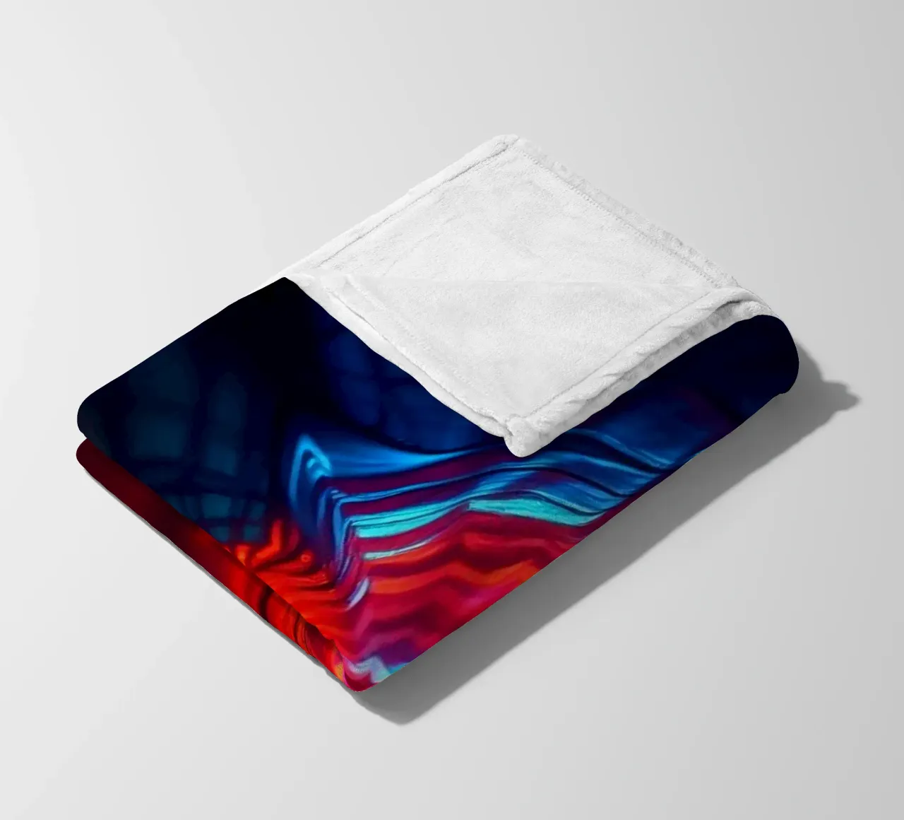 abstraction featuring dynamic colors and reflections suitabl fleece blanket by DesignDoodle