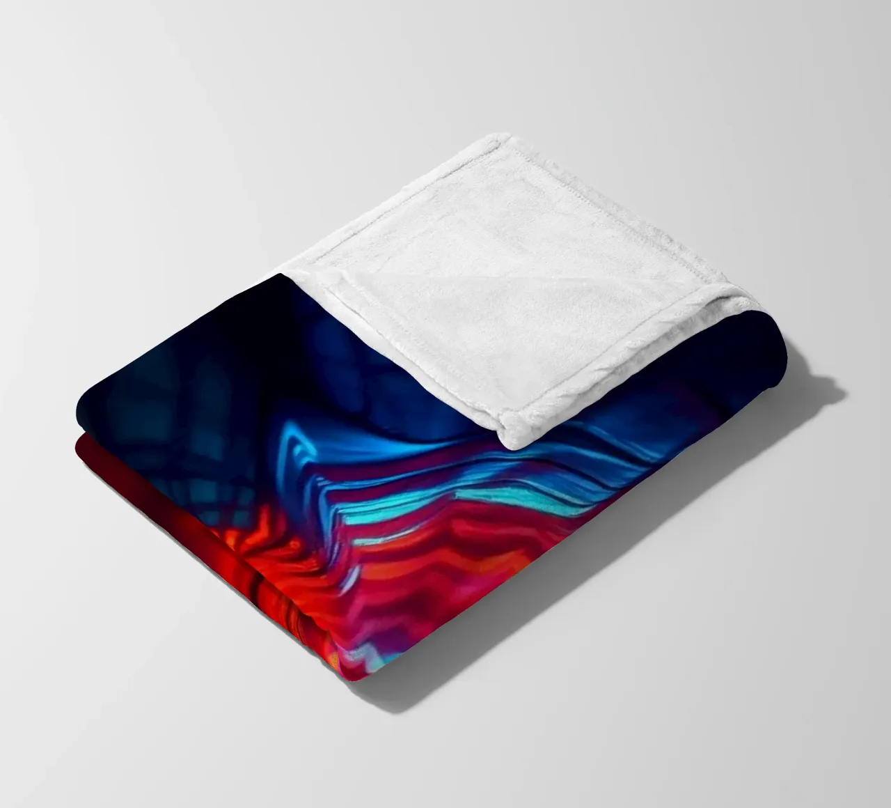 abstraction featuring dynamic colors and reflections suitabl fleece blanket by DesignDoodle