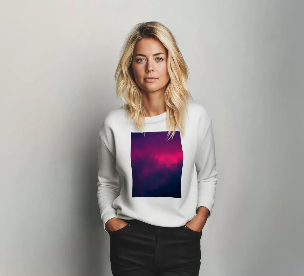 abstract background with vibrant clouds and soft gradients sweatshirt by DesignDoodle