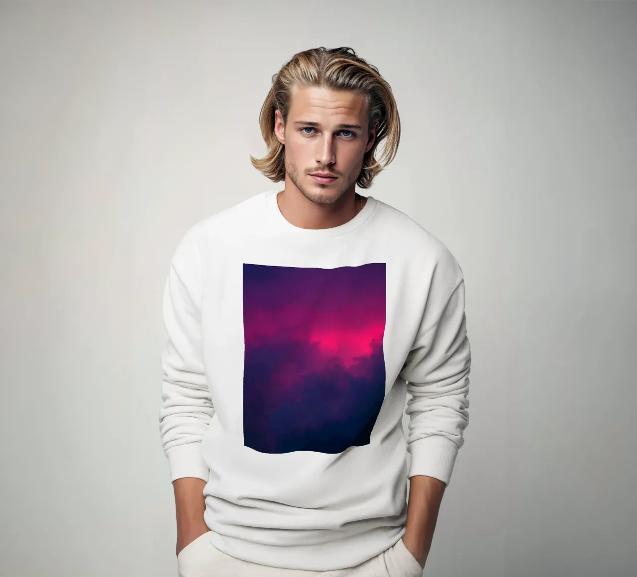 abstract background with vibrant clouds and soft gradients sweatshirt by DesignDoodle