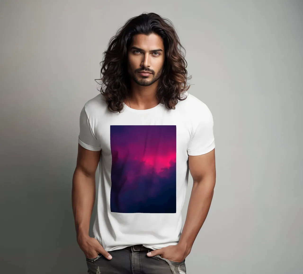 abstract background with vibrant clouds and soft gradients t-shirt by DesignDoodle