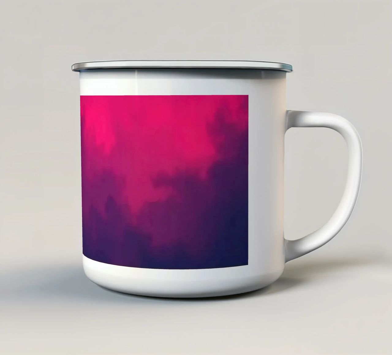 abstrakter Hintergrund mit leuchtenden Wolken und weichen Farbverläufen Emaille Tasse von DesignDoodle