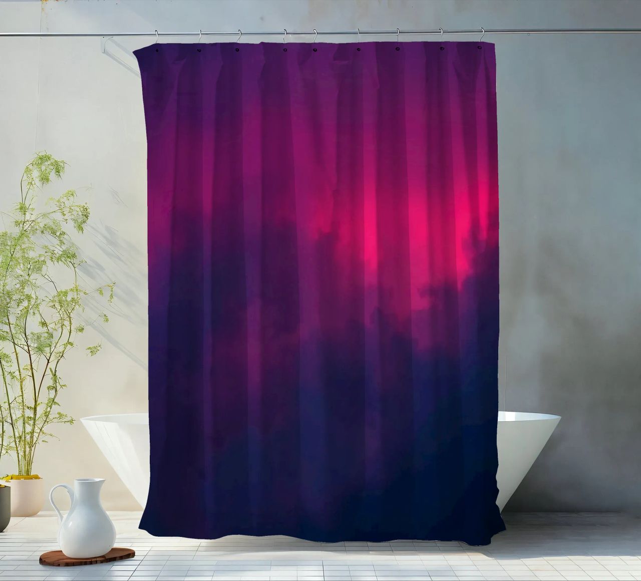 abstract background with vibrant clouds and soft gradients shower curtain by DesignDoodle