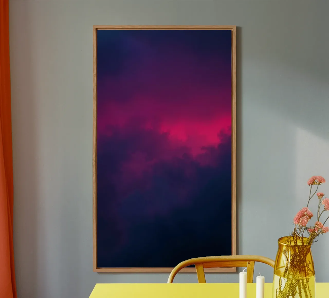 abstract background with vibrant clouds and soft gradients alu-dibond by DesignDoodle