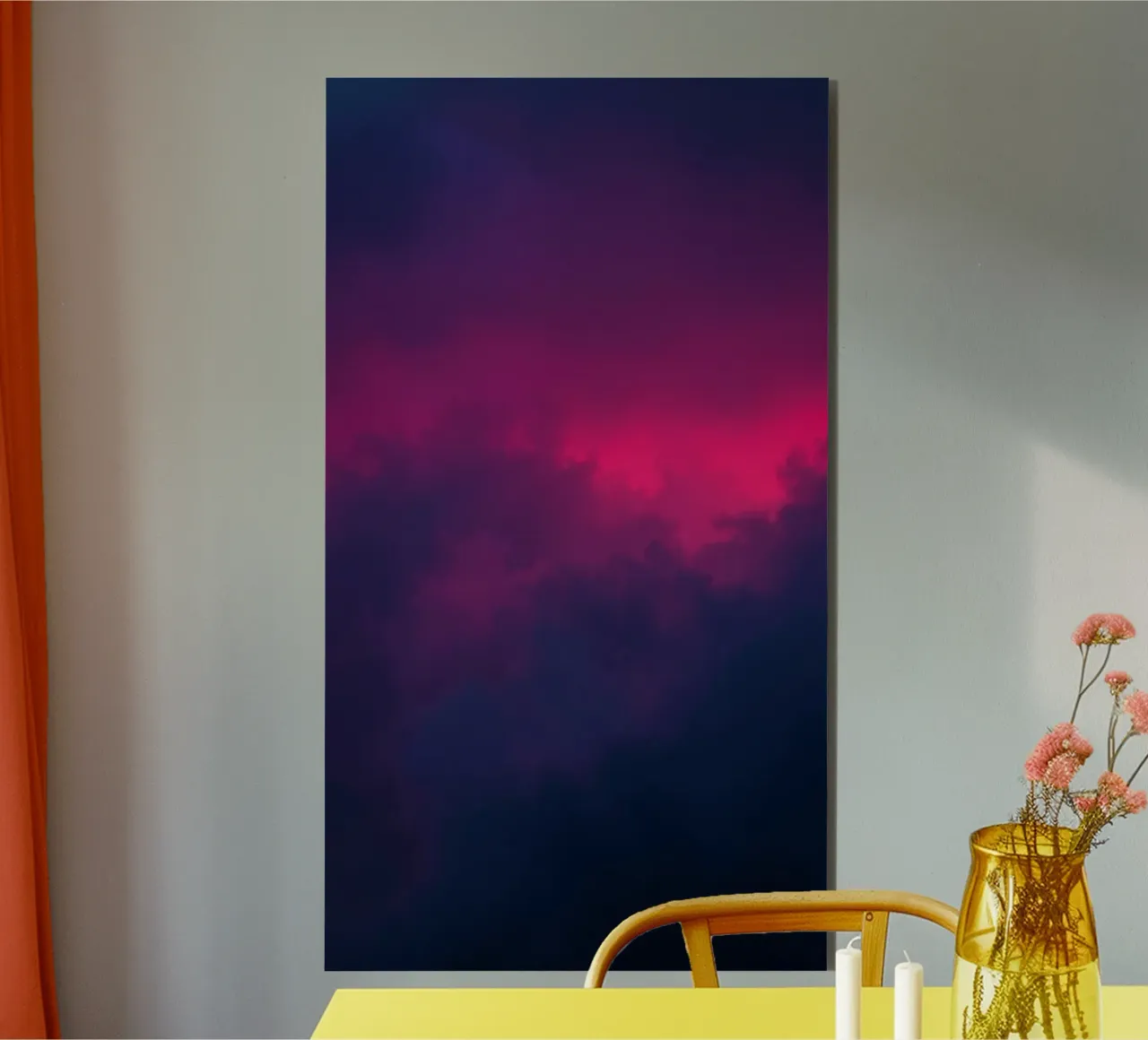 arrière-plan abstrait avec des nuages vibrants et des dégradés doux alu dibond de DesignDoodle