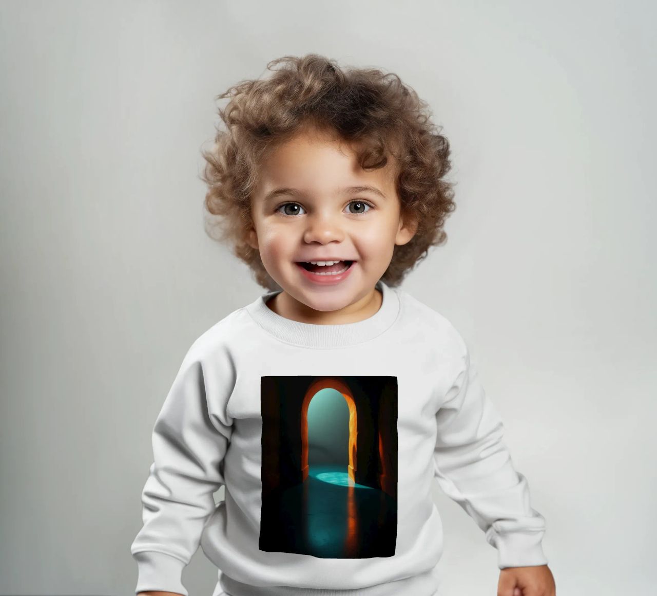 Luce intensa che attraversa un arco tranquillo felpa neonato da DesignDoodle