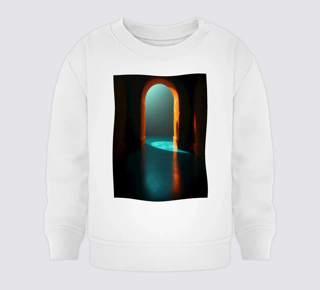 Luce intensa che attraversa un arco tranquillo felpa neonato da DesignDoodle