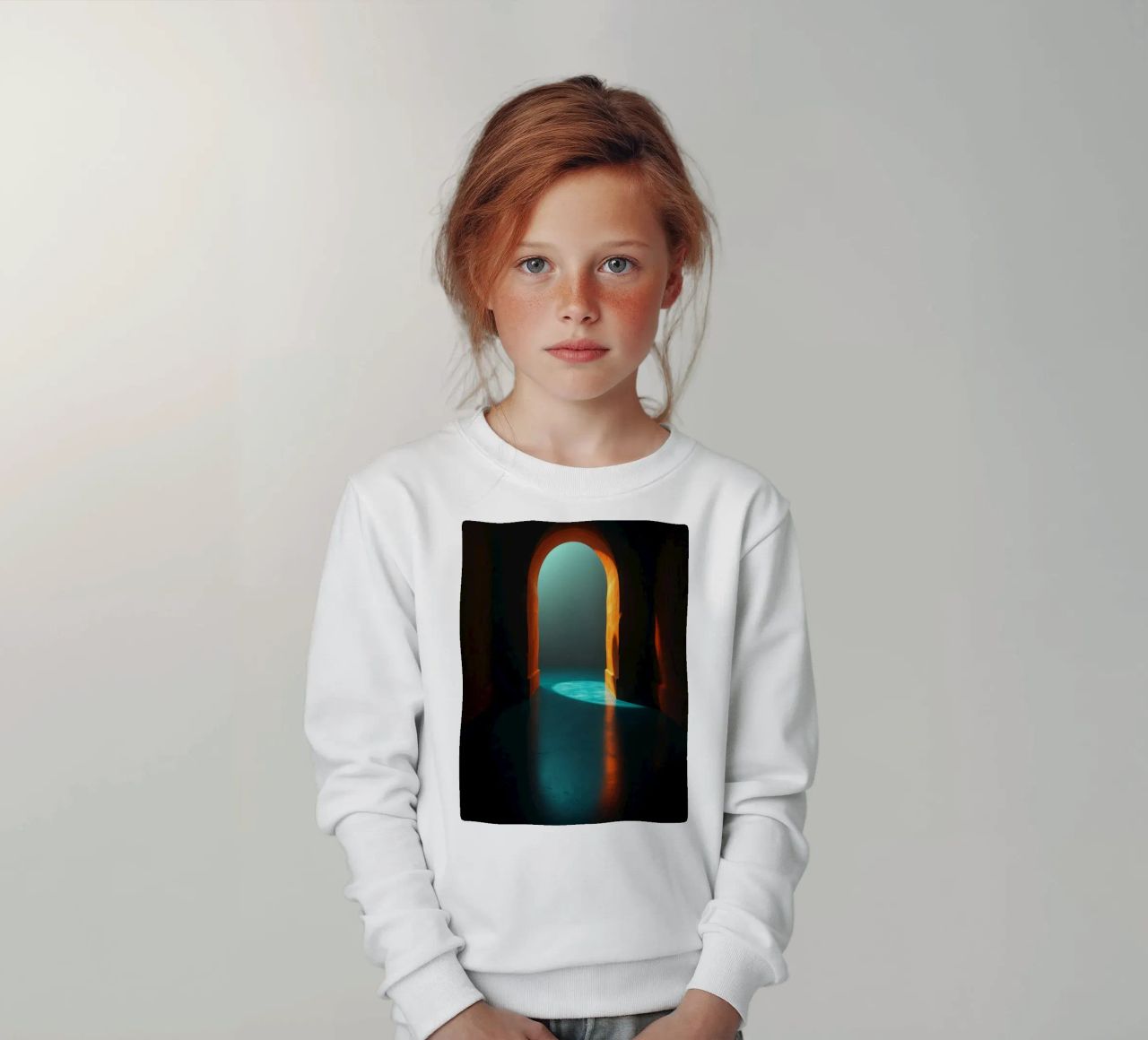 Luce intensa che attraversa un arco tranquillo felpa bambino da DesignDoodle