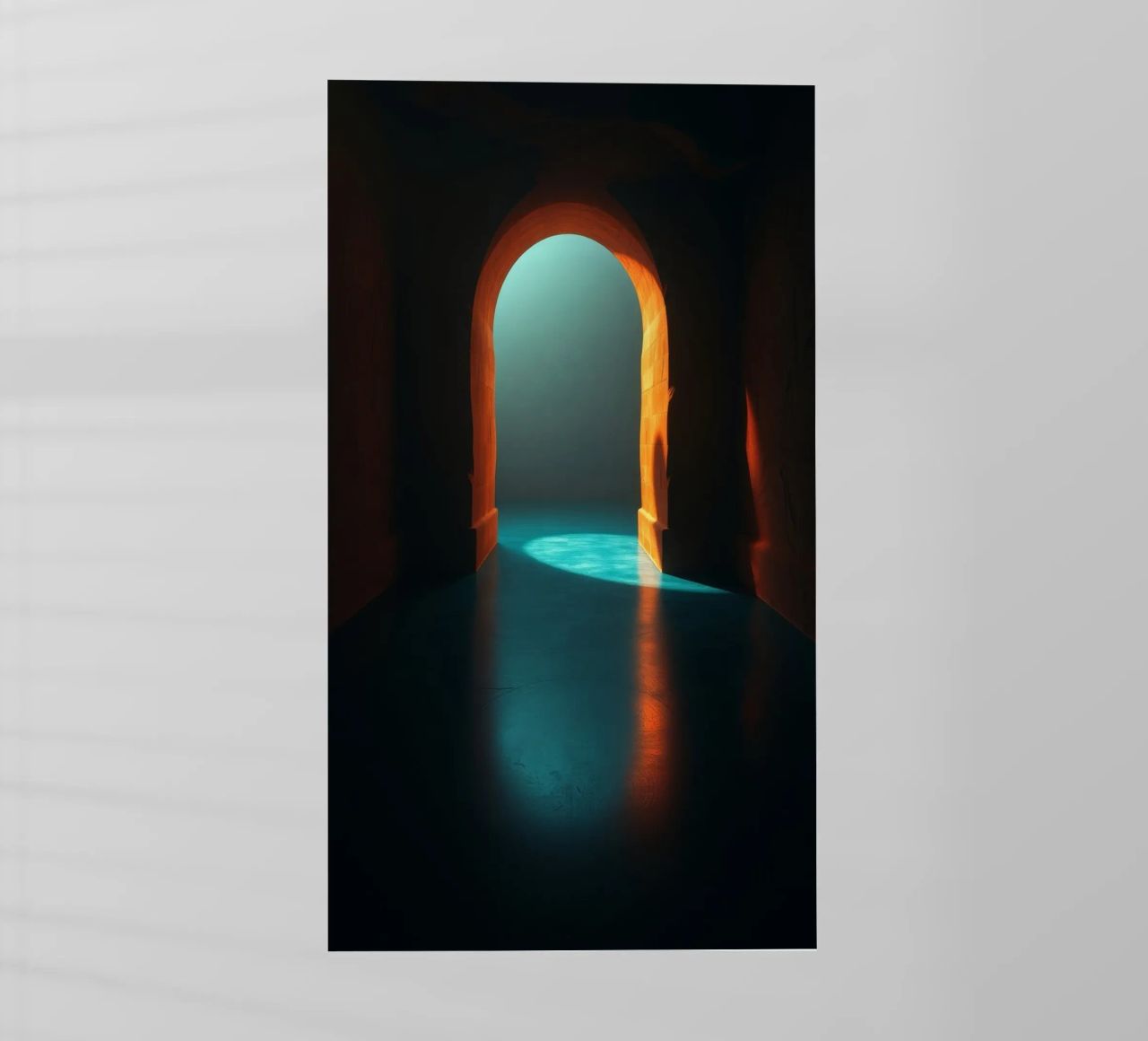 Luce intensa che attraversa un arco tranquillo pellicola backlit da DesignDoodle