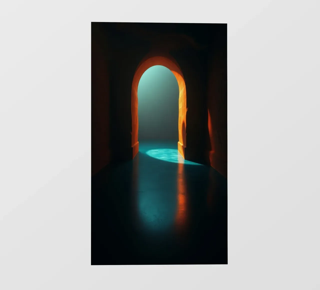 Luce intensa che attraversa un arco tranquillo pellicola backlit da DesignDoodle
