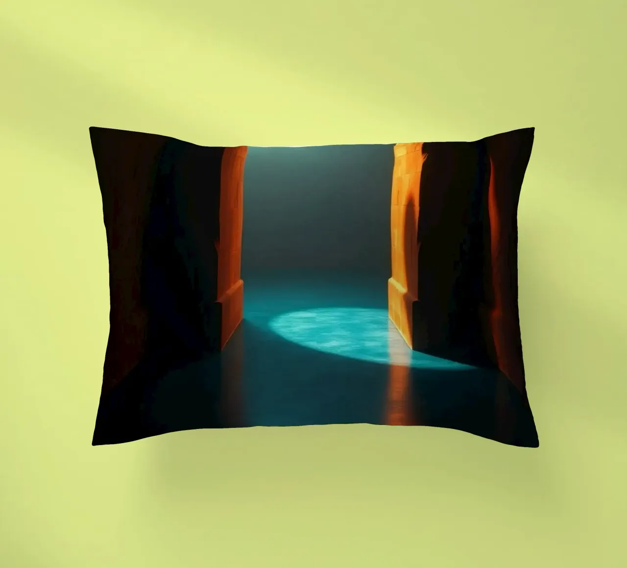 Luz brillante a través de un arco tranquilo cojín de DesignDoodle