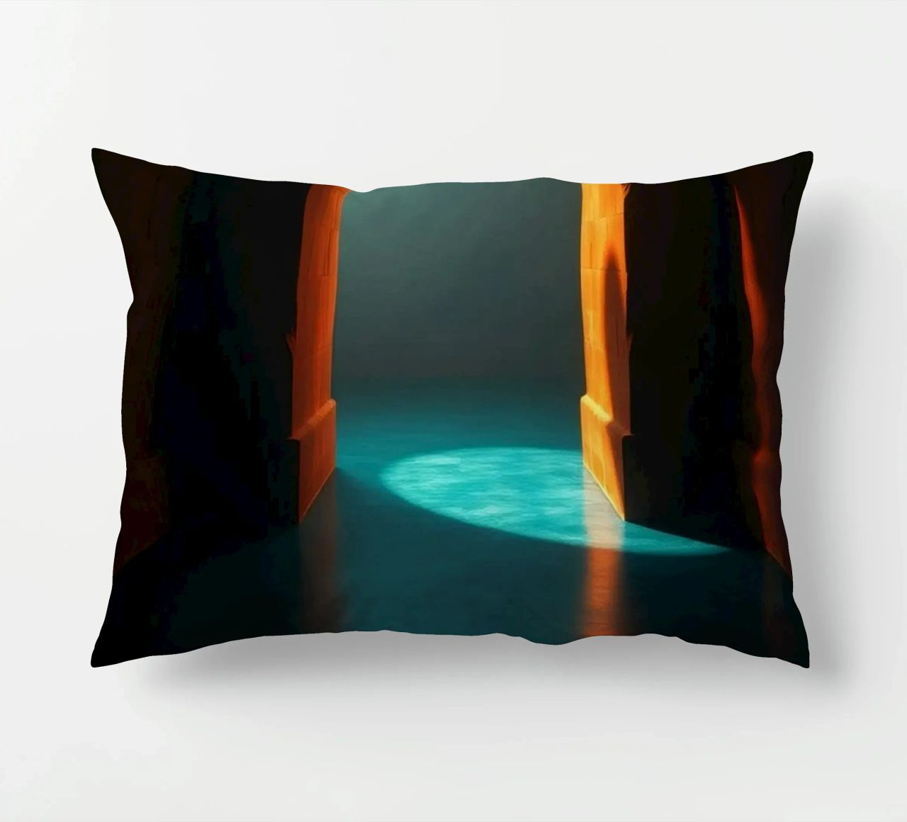 Luce intensa che attraversa un arco tranquillo cuscino da DesignDoodle