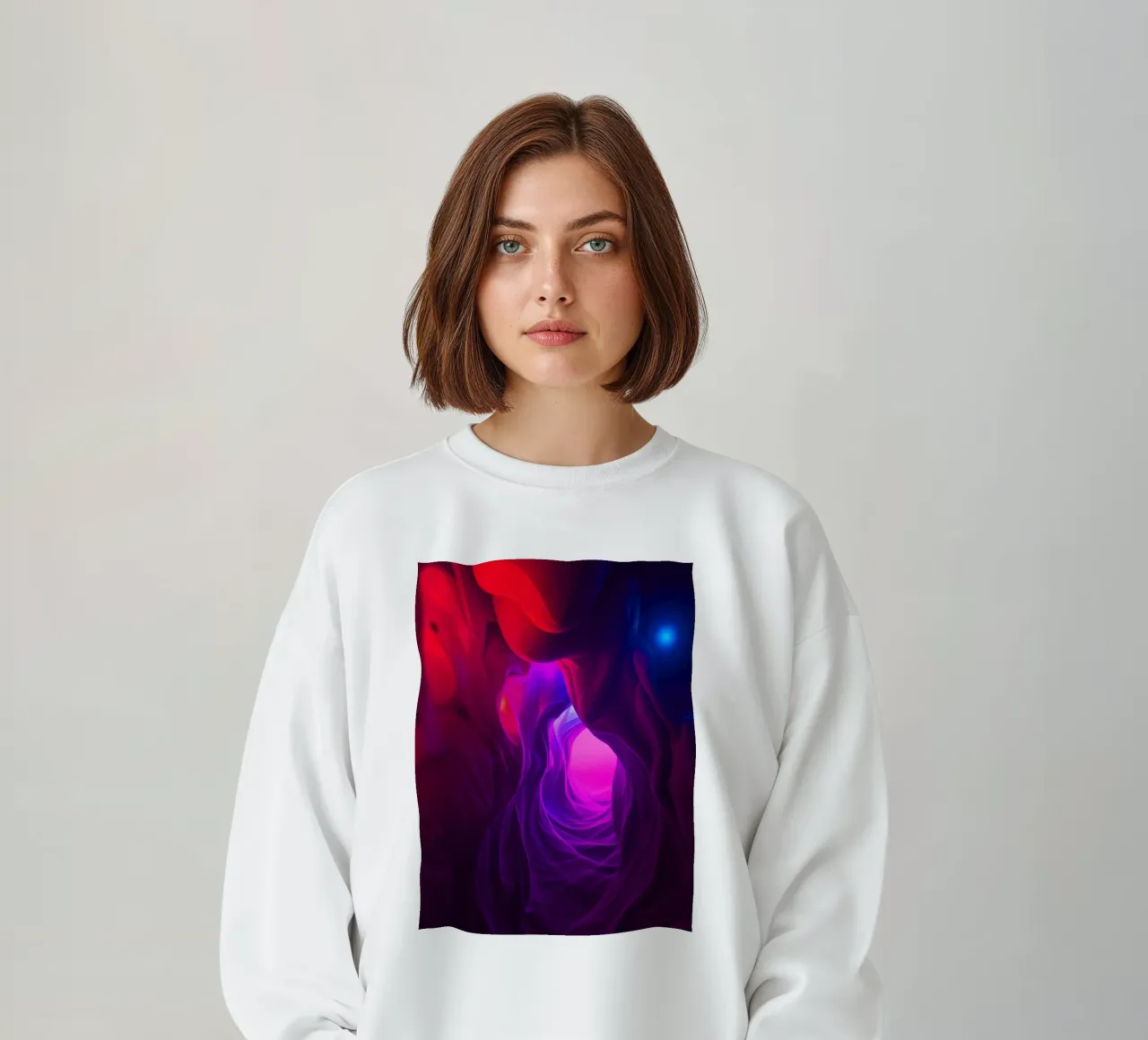 Lebendiges abstraktes Höhlendesign für eine fesselnde Wandgestaltung Sweatshirt von DesignDoodle