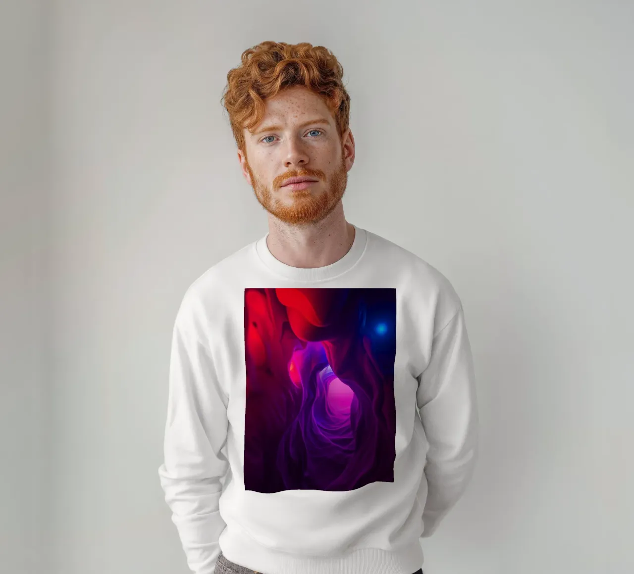 Lebendiges abstraktes Höhlendesign für eine fesselnde Wandgestaltung Sweatshirt von DesignDoodle