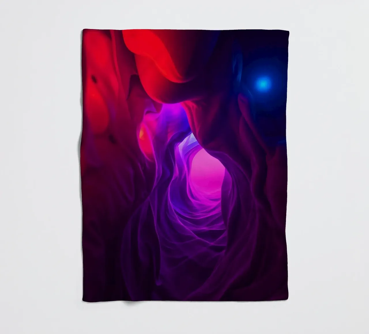 L'abstraction vibrante de la grotte crée un art mural captivant. plaid polaire de DesignDoodle
