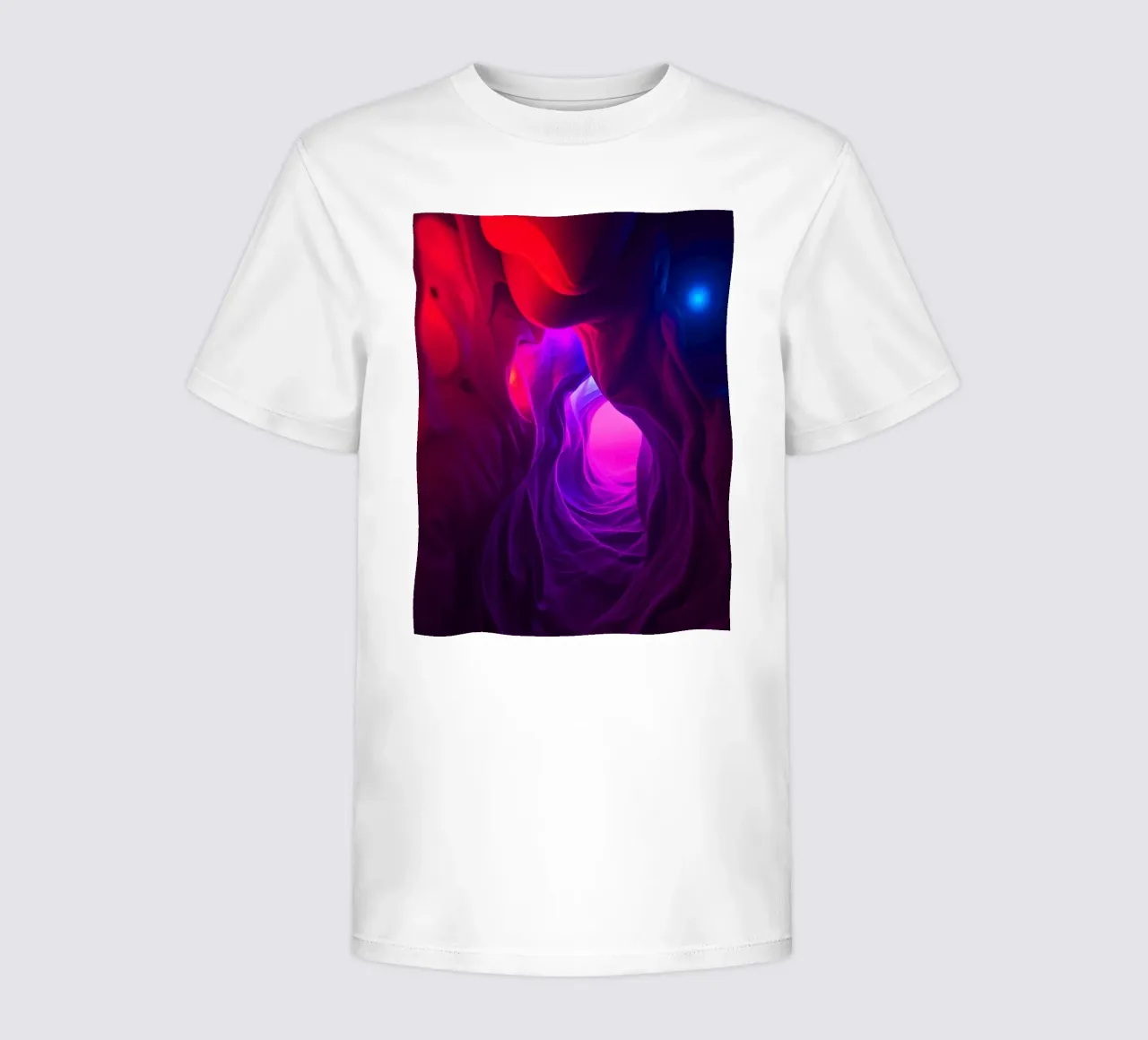Vibrant abstract cave design creates a captivating wallart kids t-shirt by DesignDoodle