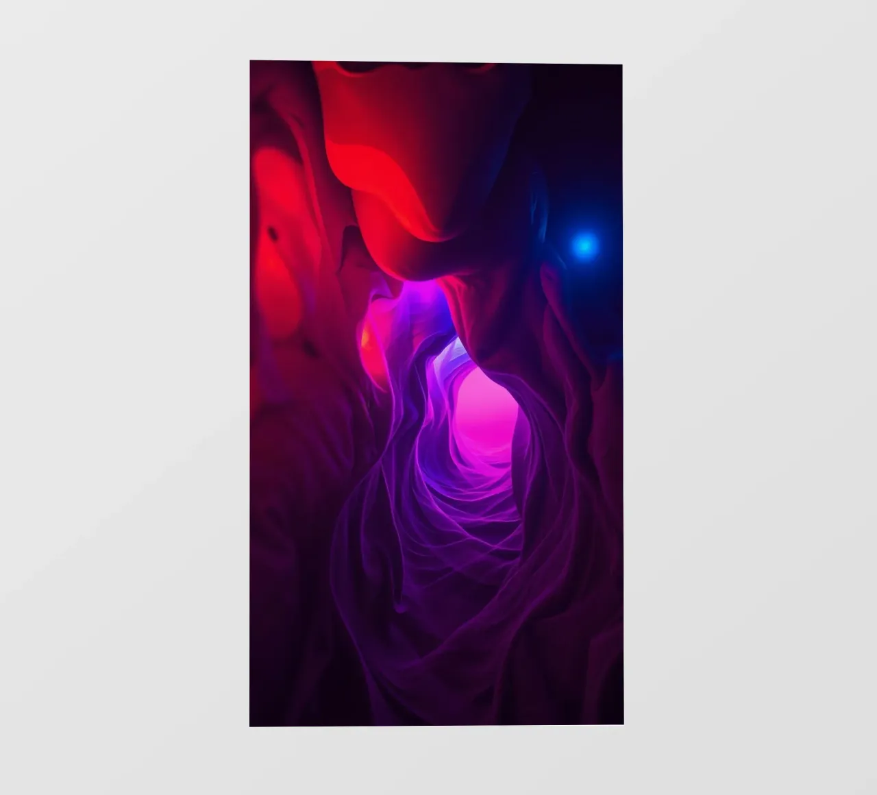 Lebendiges abstraktes Höhlendesign für eine fesselnde Wandgestaltung Backlit Folie von DesignDoodle
