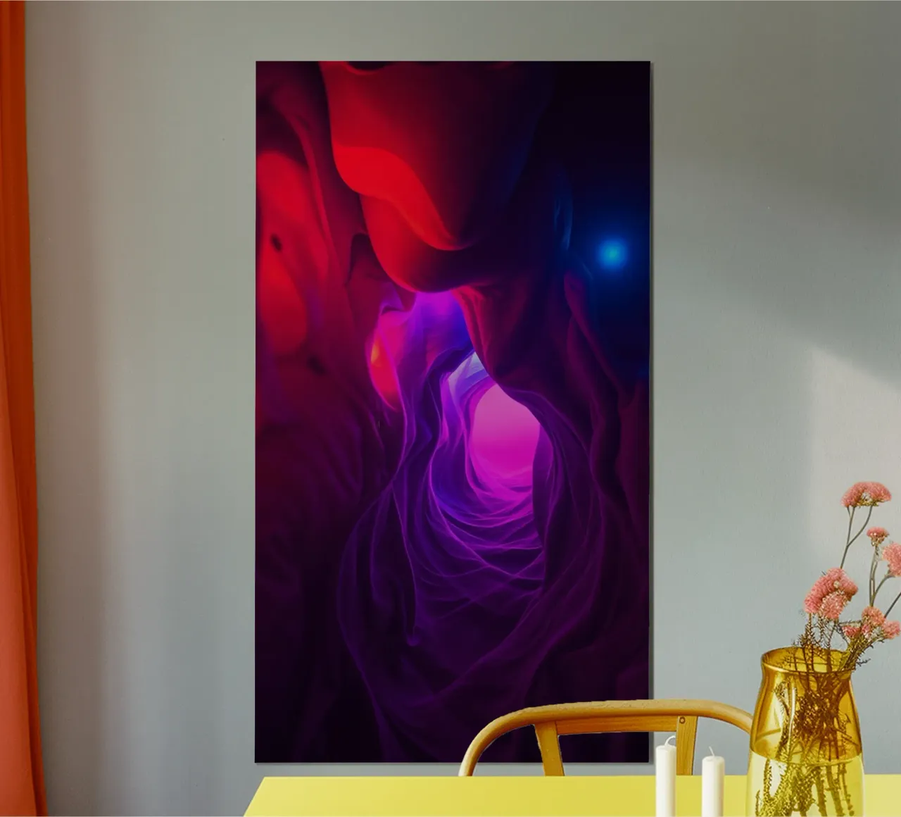 Lebendiges abstraktes Höhlendesign für eine fesselnde Wandgestaltung Hahnemühle von DesignDoodle