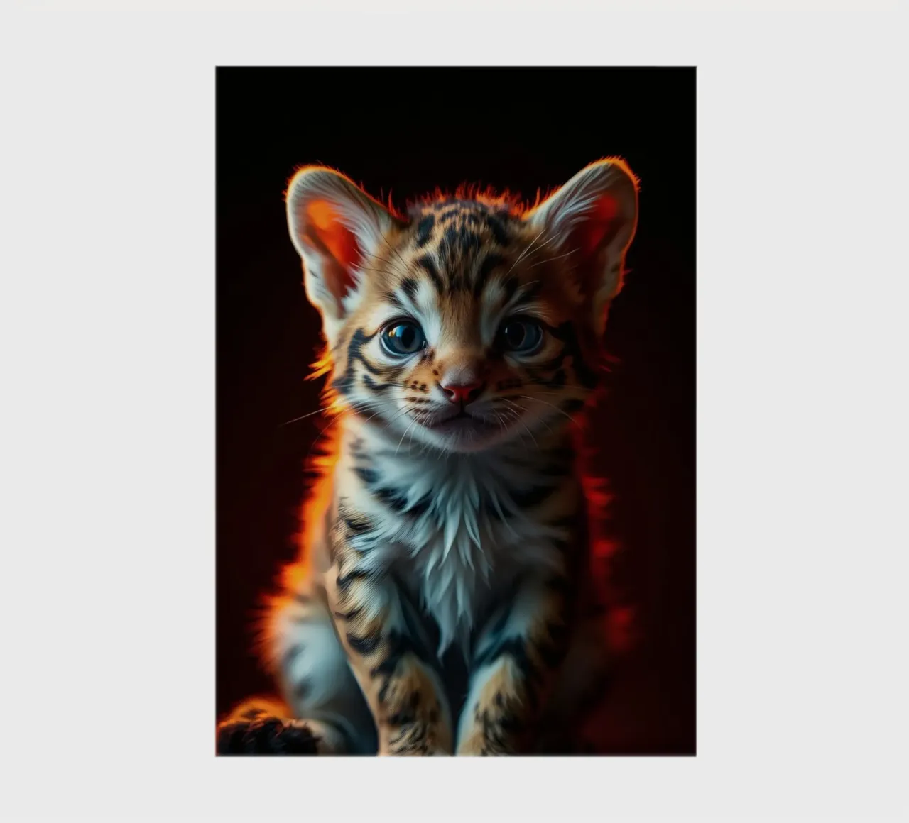 Cute tabby kitten with vibrant fur soft lighting notebook by DesignDoodle