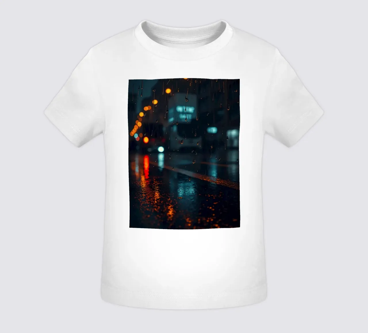 Splendida notte urbana con pioggia e riflessi vibranti maglietta neonato da DesignDoodle