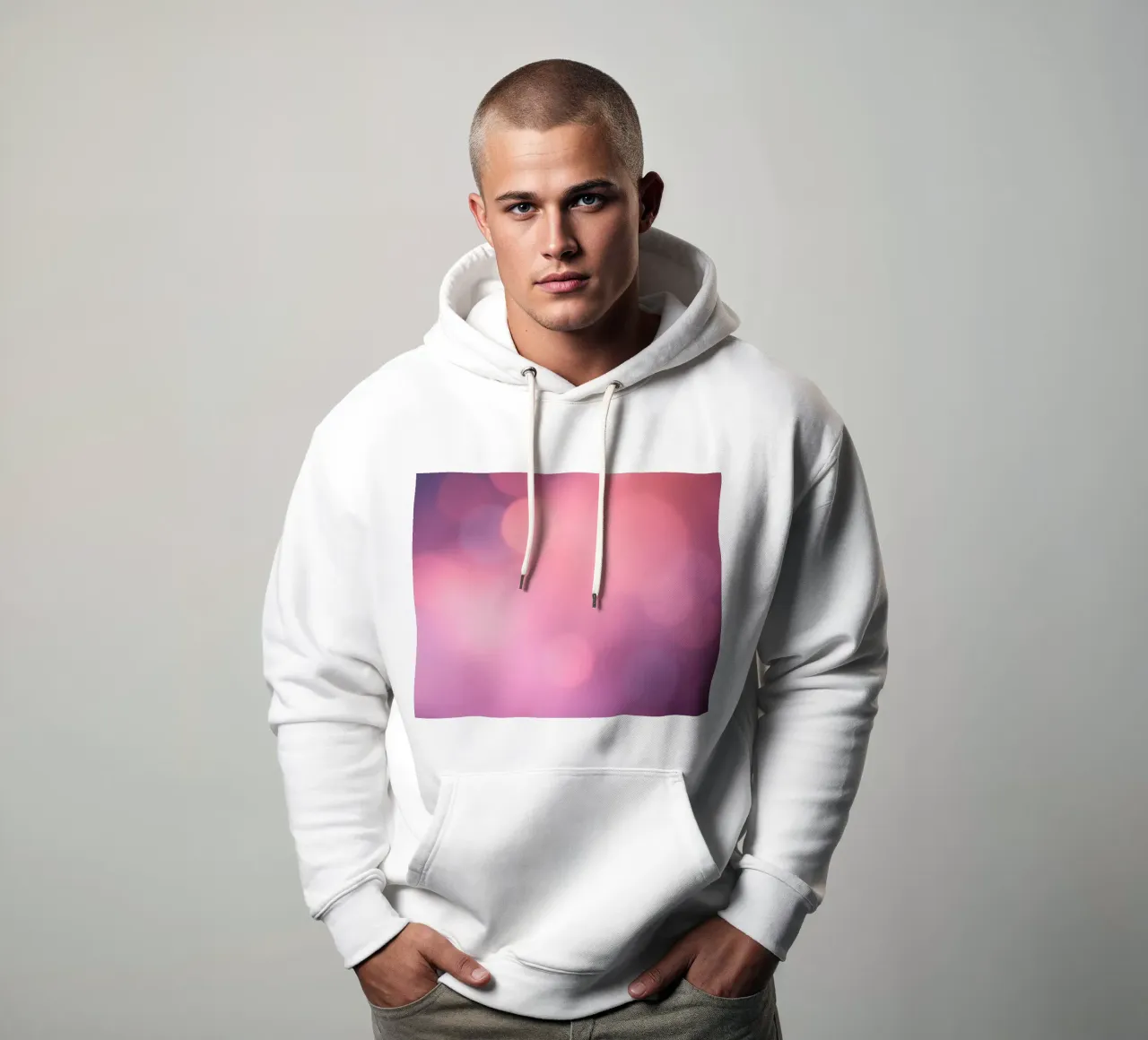 abstract featuring swirling red and yellows with soft bubble hoodie by DesignDoodle
