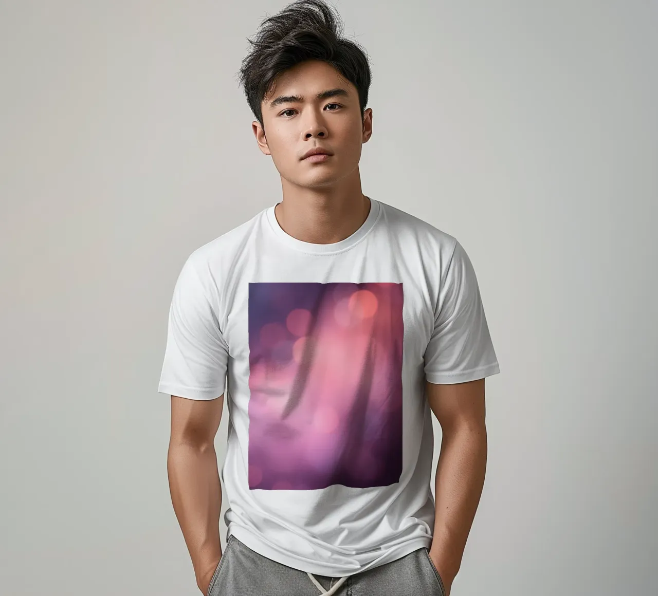 abstract featuring swirling red and yellows with soft bubble t-shirt by DesignDoodle