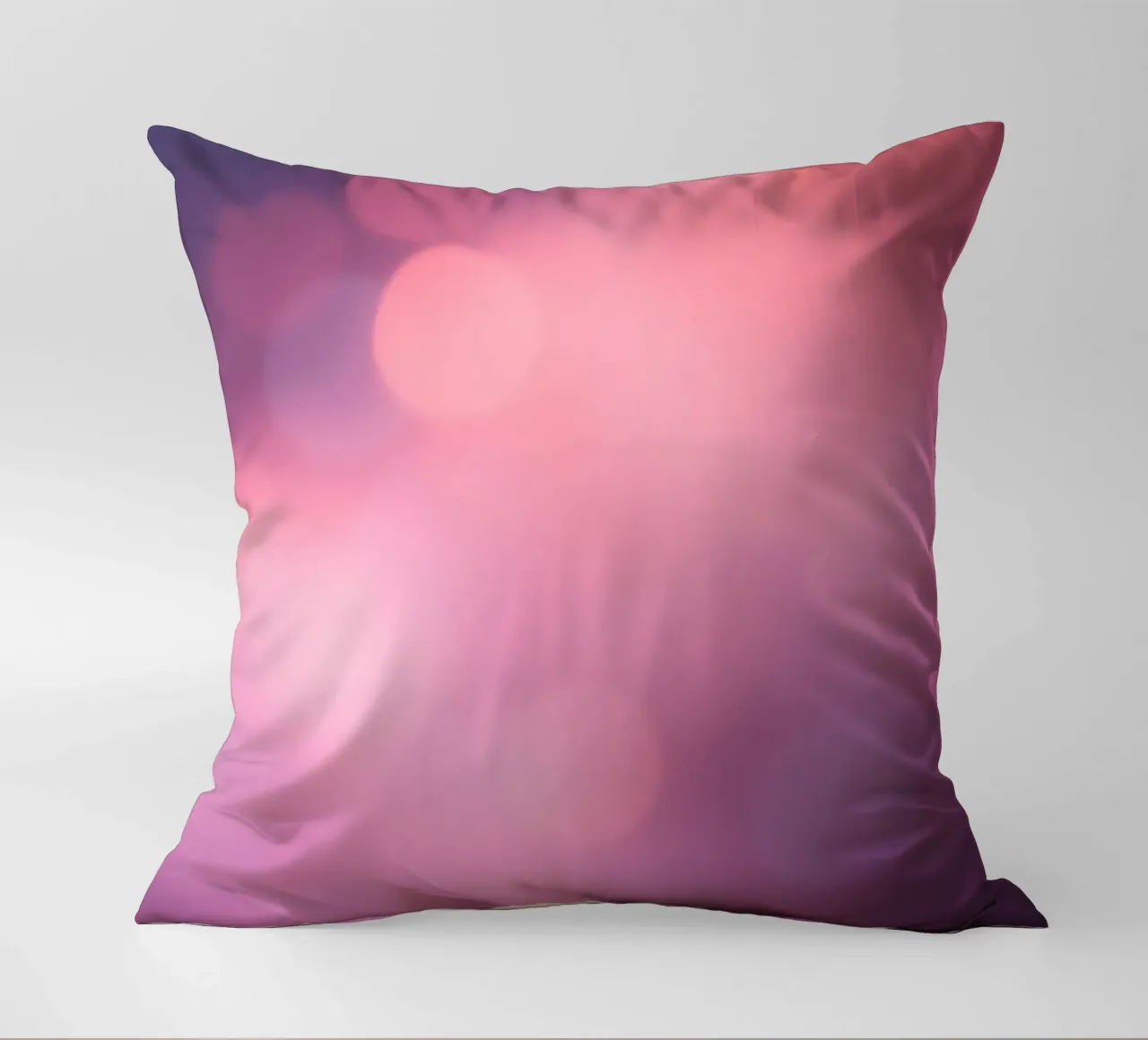abstract featuring swirling red and yellows with soft bubble decorative cushion by DesignDoodle