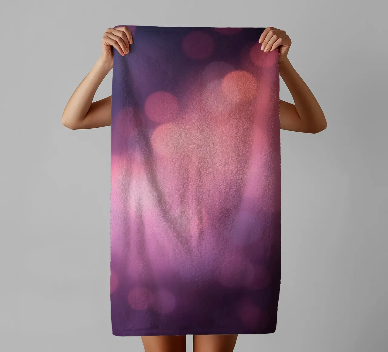 abstract featuring swirling red and yellows with soft bubble towel by DesignDoodle