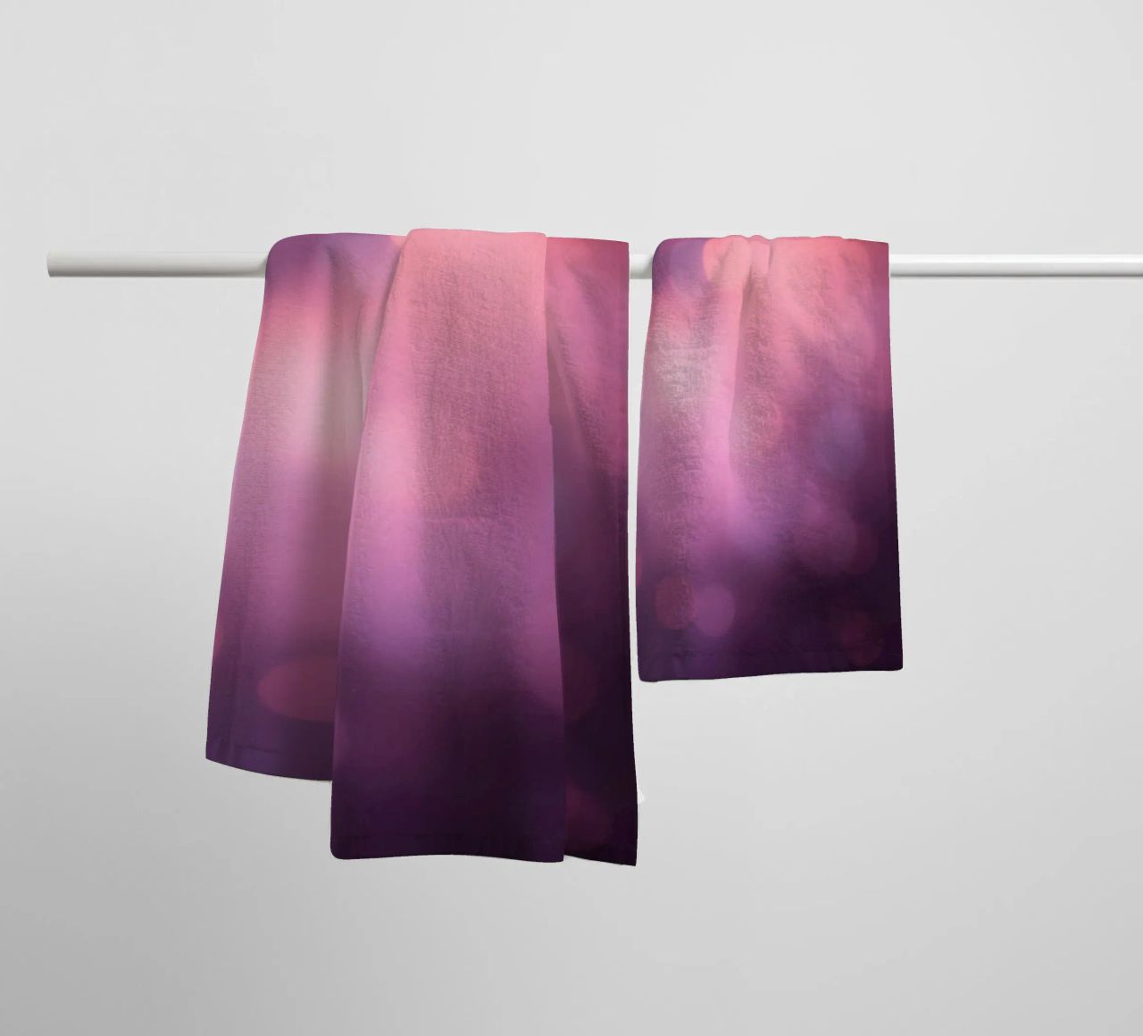 abstract featuring swirling red and yellows with soft bubble towel by DesignDoodle