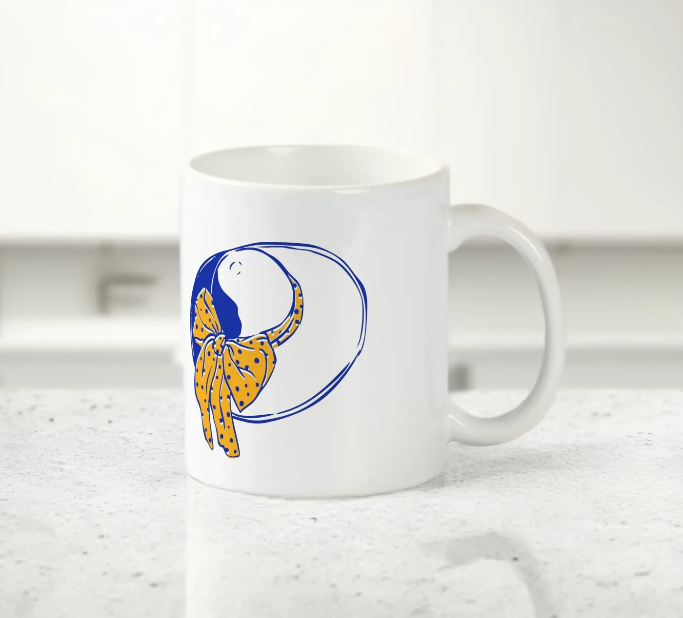 beach hat ceramic mug by moDeern