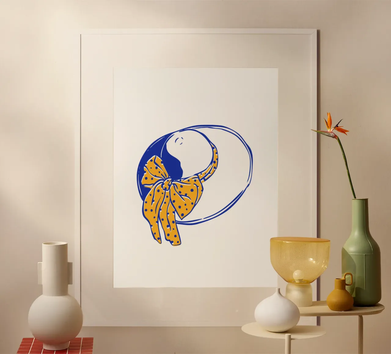 beach hat poster by moDeern