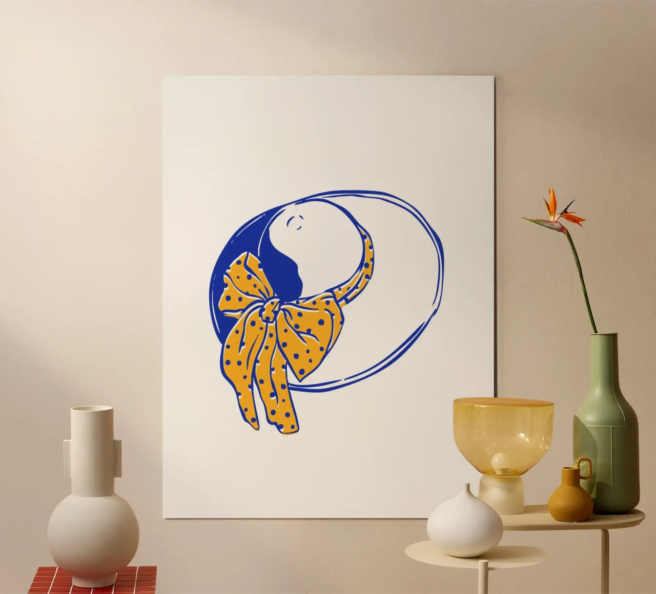 beach hat poster by moDeern