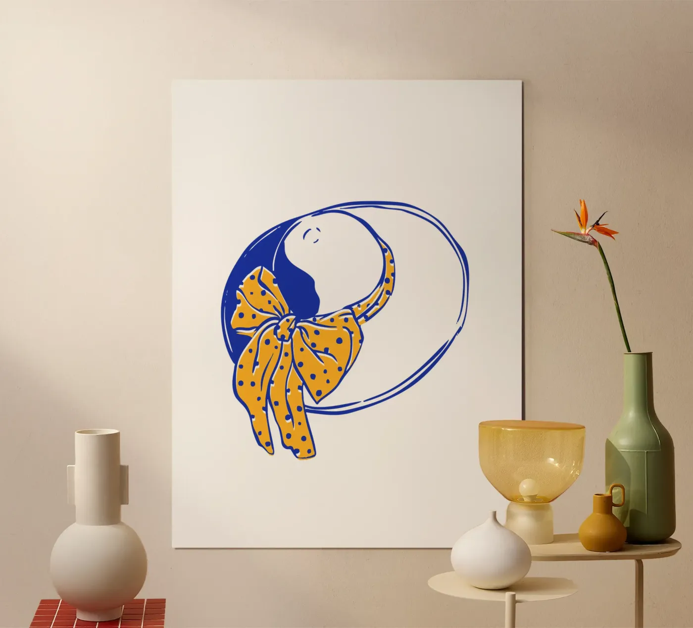 beach hat poster by moDeern