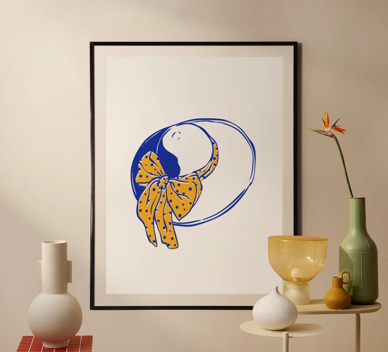 beach hat poster by moDeern