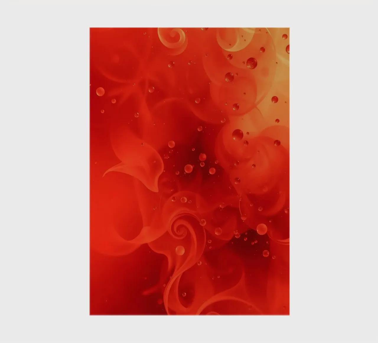 abstract swirling reds and yellows with soft bubbles notebook by DesignDoodle