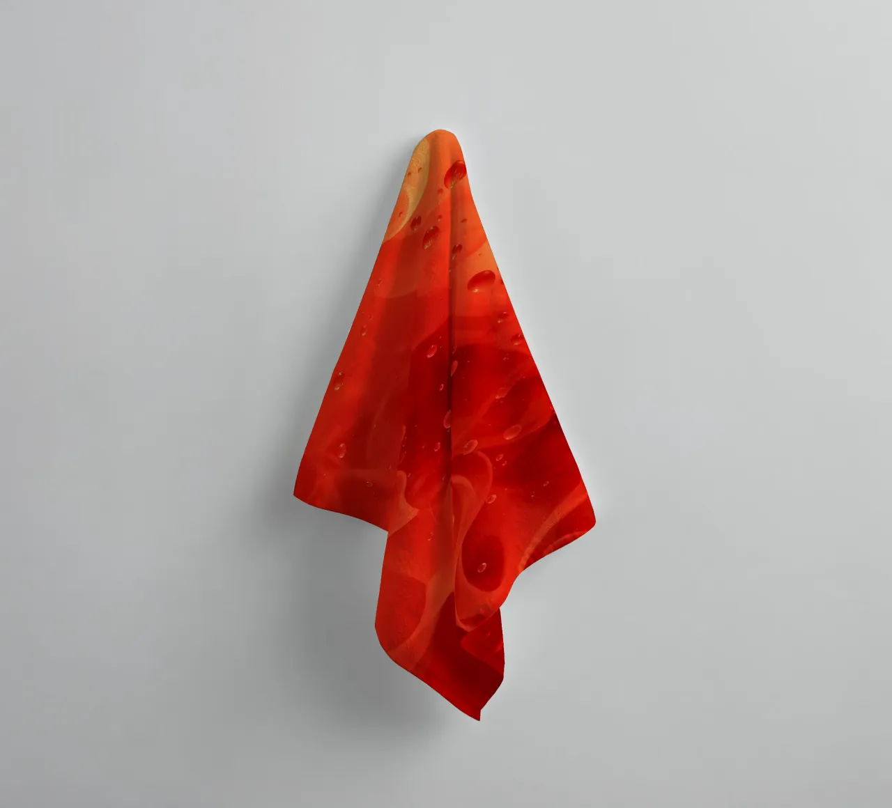 abstract swirling reds and yellows with soft bubbles towel by DesignDoodle