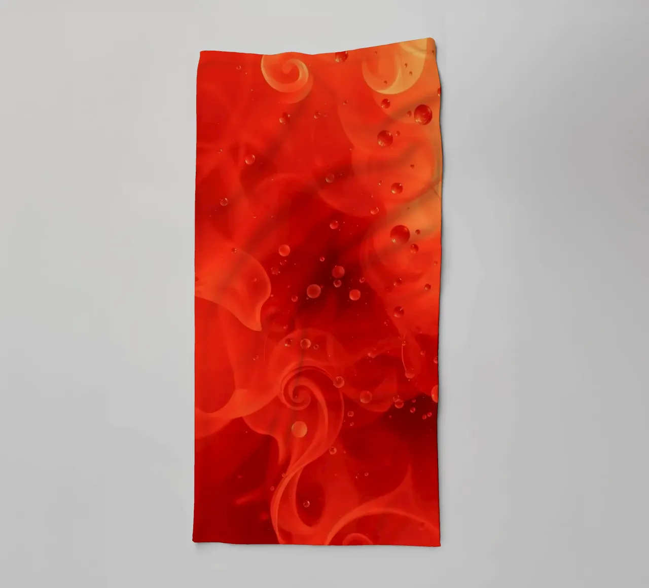 abstract swirling reds and yellows with soft bubbles towel by DesignDoodle