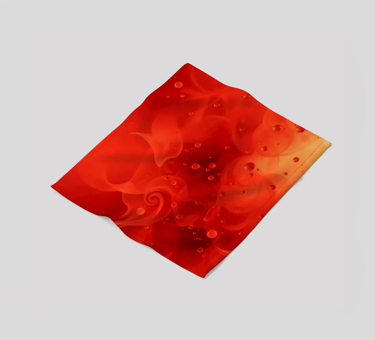 abstract swirling reds and yellows with soft bubbles fleece blanket by DesignDoodle