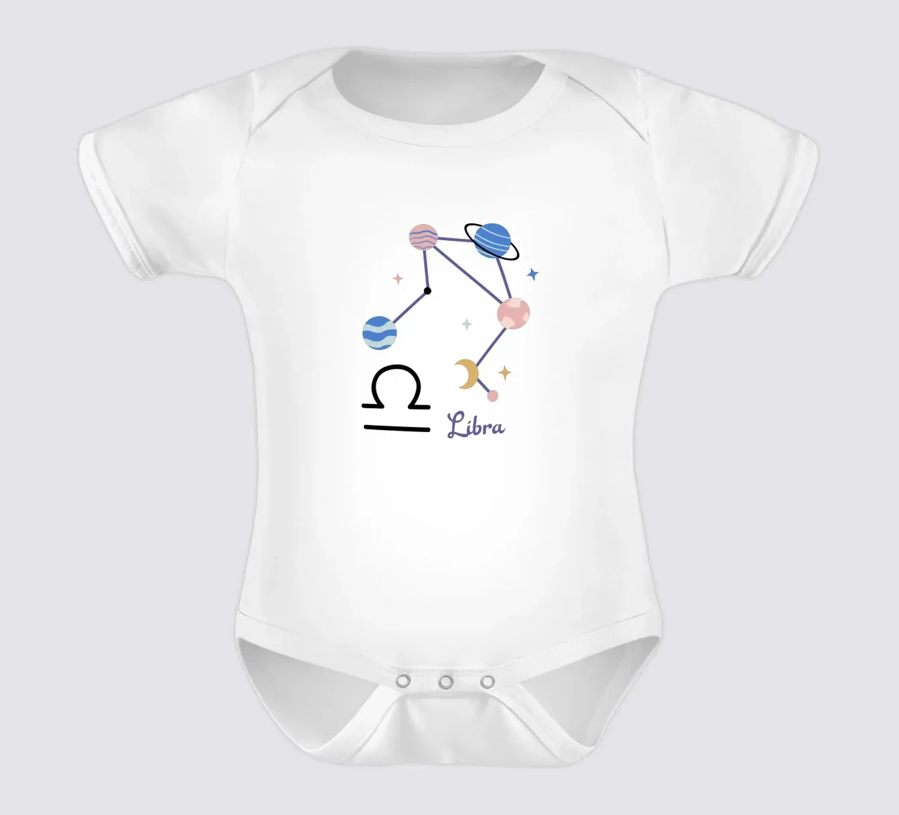 Libra (Without Background) body neonato maniche corte da treechild