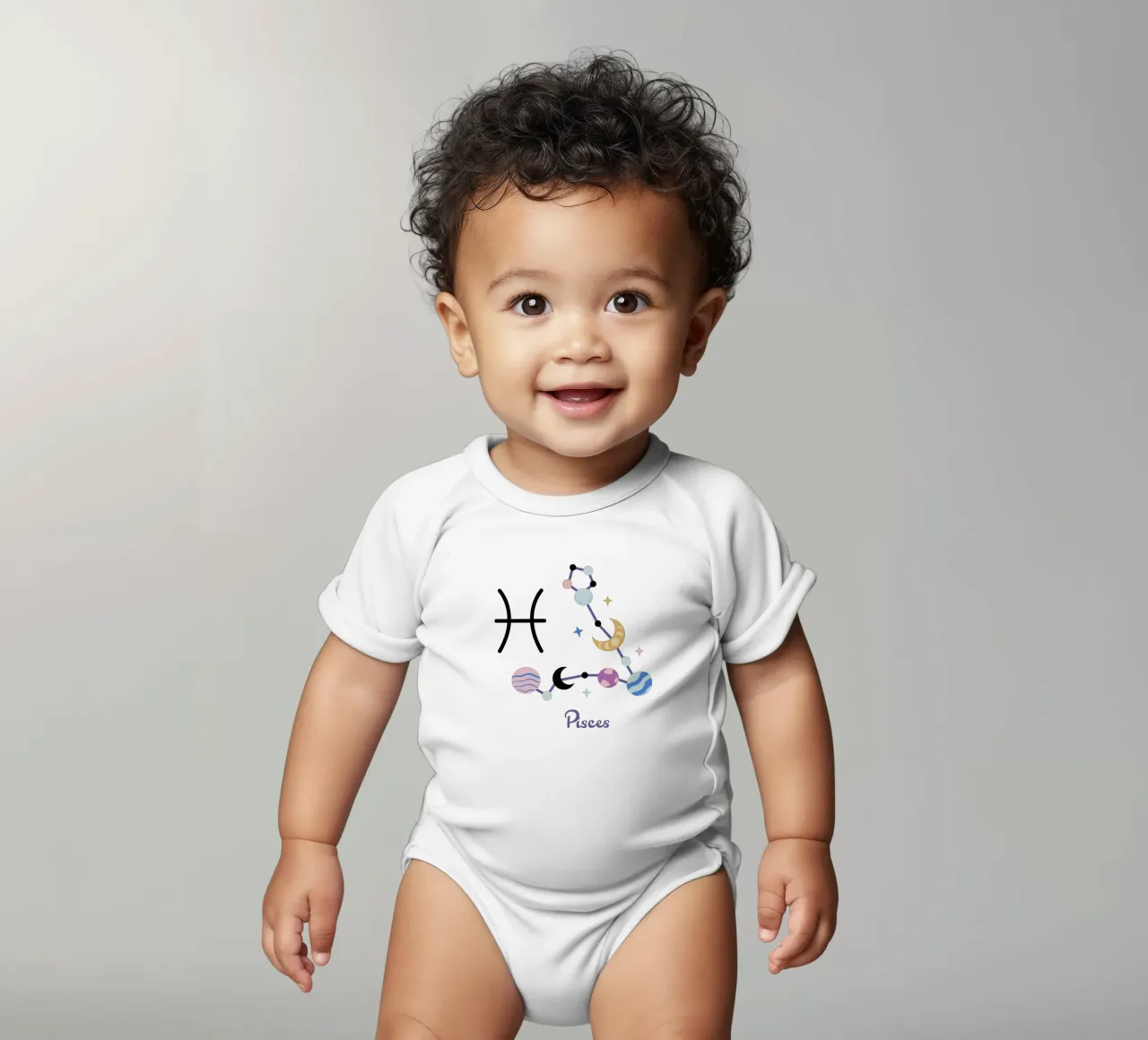 Pisces (Without Background) Kurzarm Babybody von treechild