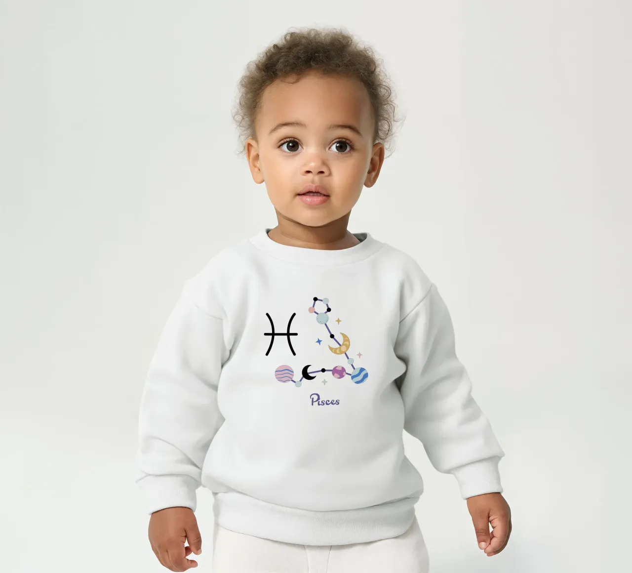 Pisces (Without Background) felpa neonato da treechild