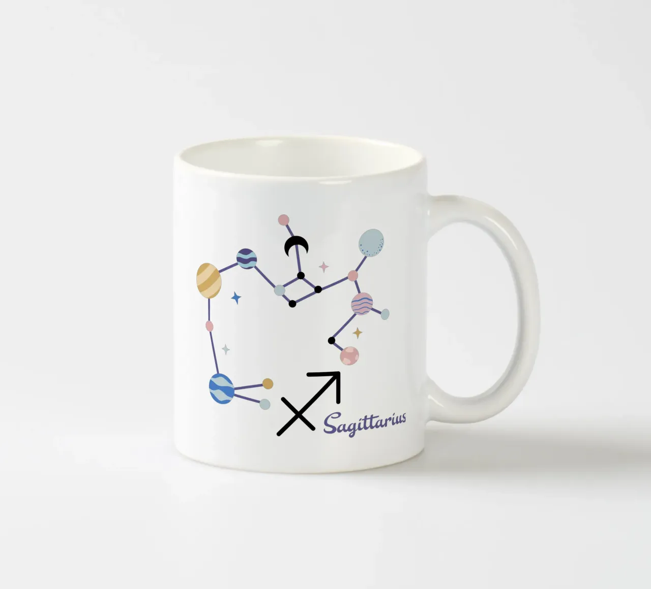 Sagittarius (Without Background) tazza in ceramica da treechild