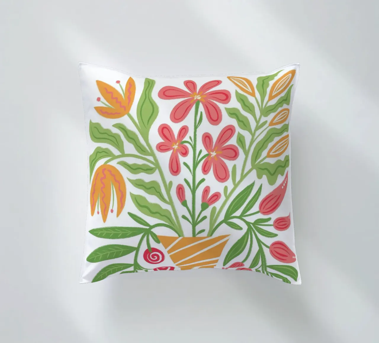 Fiori audaci in un vaso cuscino da Martina