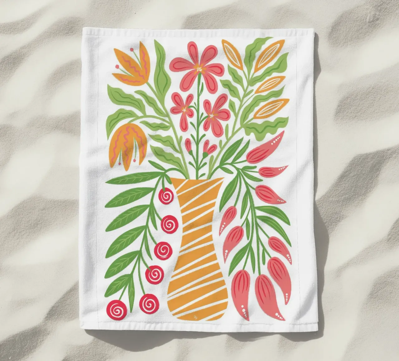 Fiori audaci in un vaso telo mare da Martina