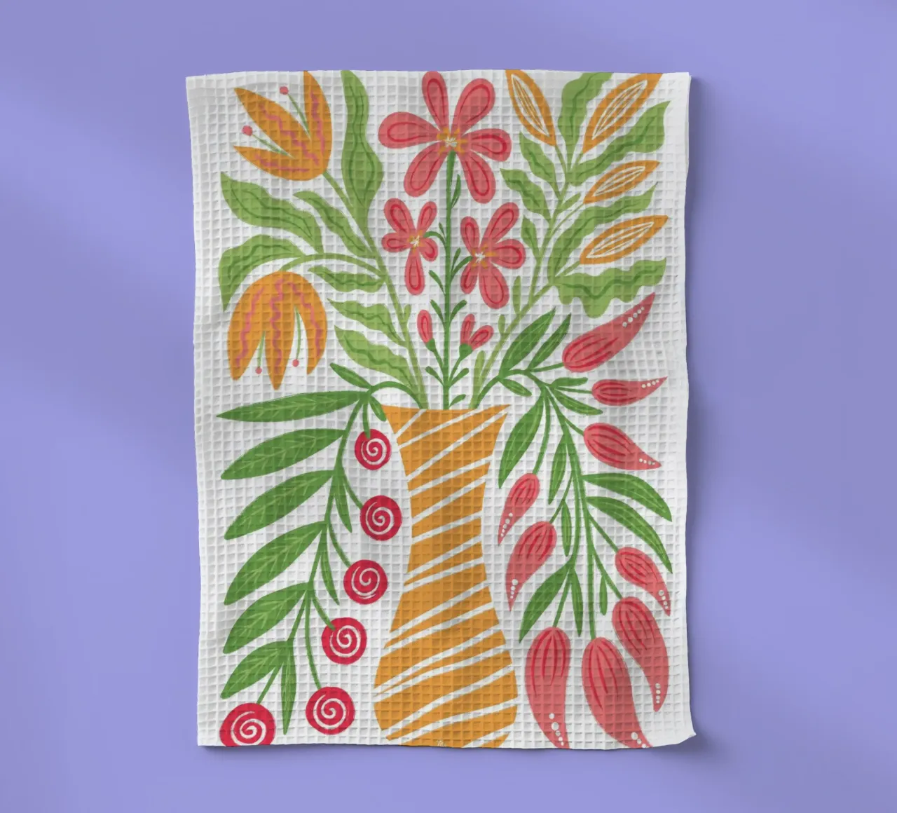 Fiori audaci in un vaso canovaccio da cucina da Martina